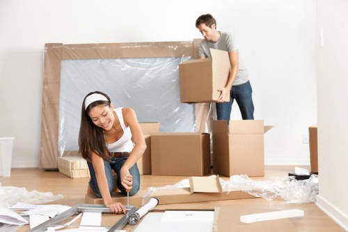 Packed moving boxes and furniture protection for removals in St Johns