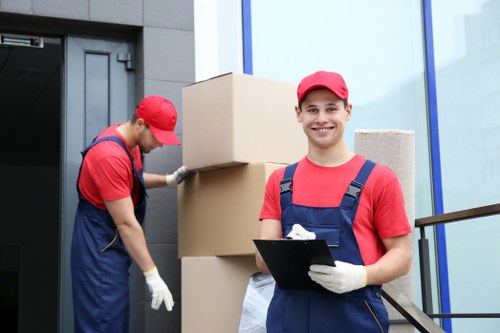Moving van service for homes in St Johns on a residential street