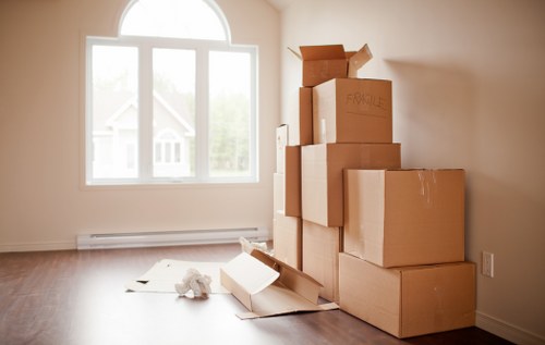 Commercial office move in St Johns with careful handling of desks and equipment