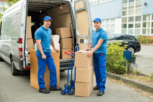 Removal van loaded for a residential move in St Johns