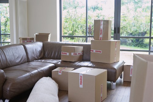 Prepared household belongings for collection
