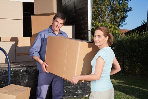 Business relocation items arranged for van transport